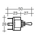Narva On/Off/On Metal Toggle Switch with On/Off/On Tab - Blister Pack