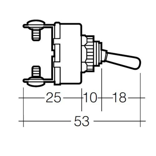 Narva Off/On Toggle Switch (Marine) - Blister Pack