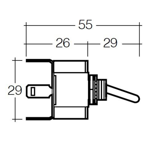 Narva Off/On Heavy-Duty Toggle Switch L.E.D - 20A for use at 12V only