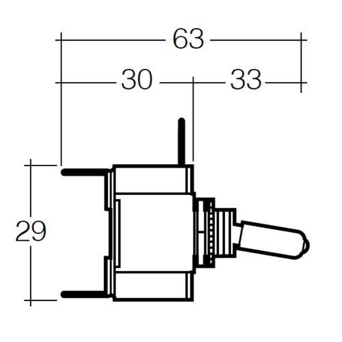 Narva Off/On Toggle Switch L.E.D - 20A for use at 12V only