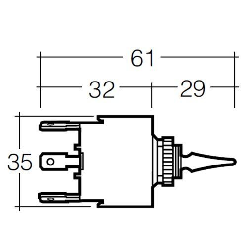 Narva Illuminated On/Off/On Toggle Switch (Red/Natural/Green) - Blister Pack