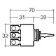 Narva On/Off/On Heavy-Duty Toggle Switch - 50A at 12V, 25A at 24V - Blister Pack