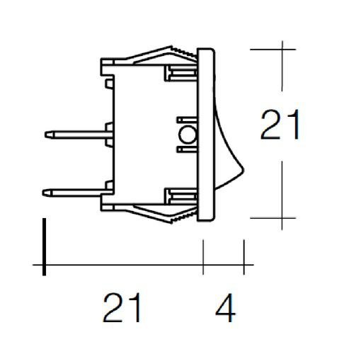 Narva Off/On Micro Rocker Switch - 20A at 12V, 10A at 24V