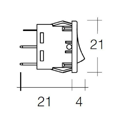 Narva Off/On Micro Rocker Switch with Red L.E.D - 20A for use at 12V only