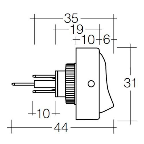 Narva Off/On Rocker Switch L.E.D - 30A for use at 12V only