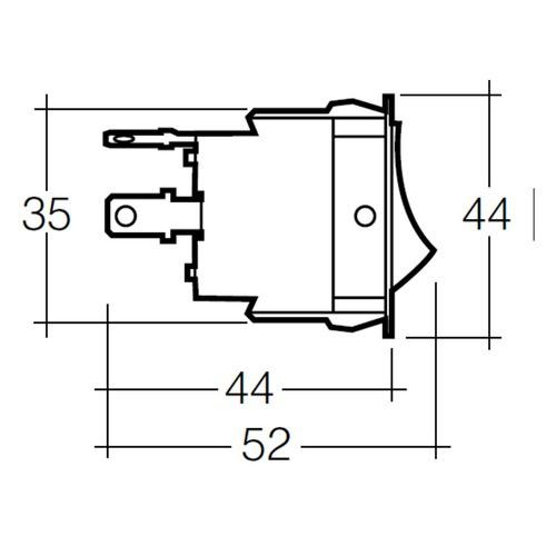 Narva Off/On/On Heavy-Duty Rocker Switch (Headlamp/Wiper)