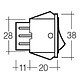 Narva On/On Rocker Switch - 20A at 12V, 10A at 24V