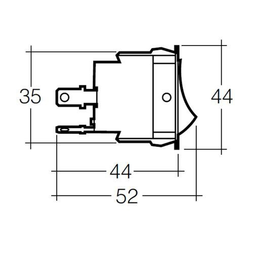 Narva Off/On Heavy-Duty Rocker Switch - 20A at 12V, 10A at 24V