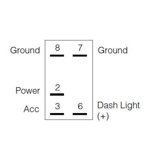 Narva 12V Illuminated Off/On Sealed Rocker Switch - Blue - w/ "Aux Lights" Symbol