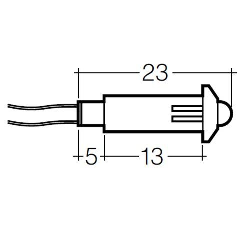 Narva 12 Volt Pilot Lamp Pre-wired with Red L.E.D