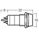 Narva 12V Chrome Pilot Lamp w/ L.E.D - 0.02A at 12V