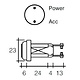 Narva Off/On Ignition Switch - 6A at 12V - 19mm Dia.