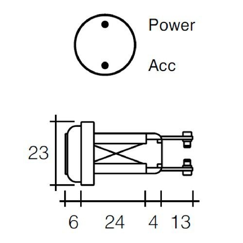 Narva Off/On Ignition Switch - 6A at 12V - 19mm Dia.