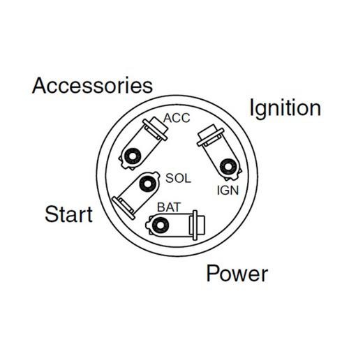 Narva 4 Position Ignition Switch (Marine) - 5A Ignition