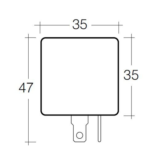 Narva 12 Volt 2 Pin Electronic Flasher - Max load: 10 x 21 watt globes