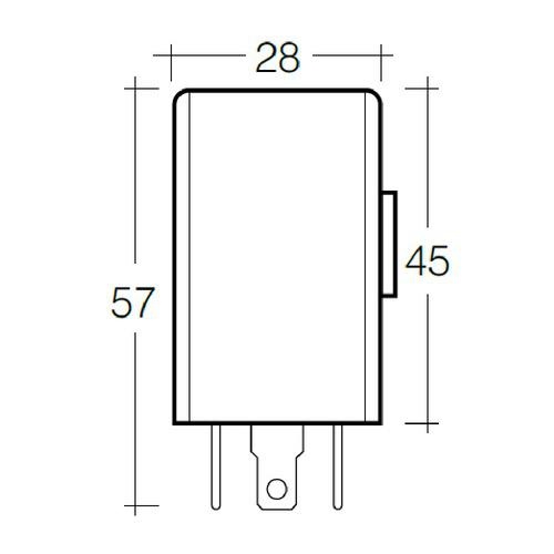 Narva 12 Volt 3 Pin Electronic Flasher - Max load: 6 x 21 watt globes plus additional 5 watts