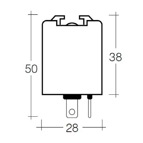 Narva 12 Volt 2 Pin Electronic L.E.D Flasher - Max of 2.5 amps per side (30 watts)