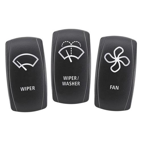 Narva Actuator Panel w/ Symbols - Set of 3 - Wiper/Wiper Washer/Fan