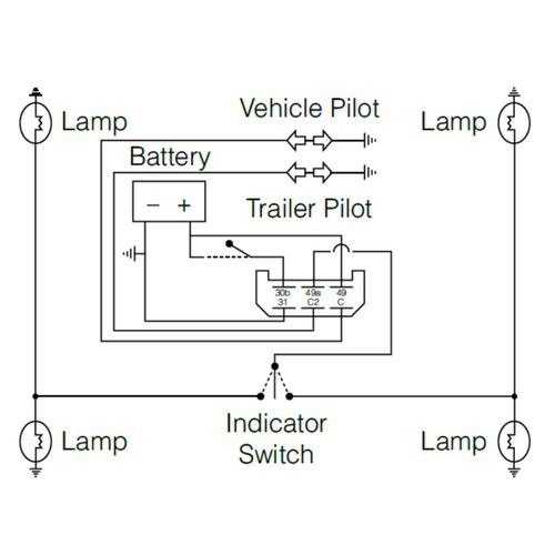 Narva 24 Volt 6 Pin Heavy-Duty Electronic Flasher