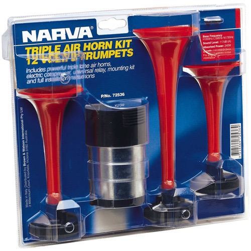 Narva 12 Volt Triple Air Horn Kit