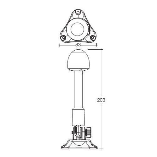 Narva 9-33 Volt 8" L.E.D Fold Down Anchor Lamp (Blister Pack of 1)