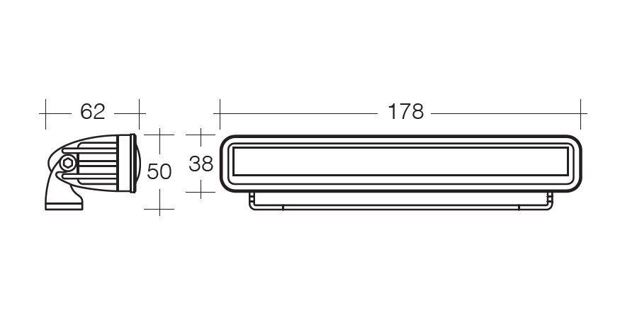 Narva 9-32 Volt 7" Navigata L.E.D Marine Single Row Light Bar - 3000 Lumens