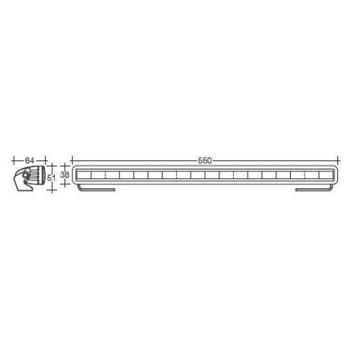 Narva 9-32 Volt 22" Navigata L.E.D Marine Single Row Light Bar - 9000 Lumens