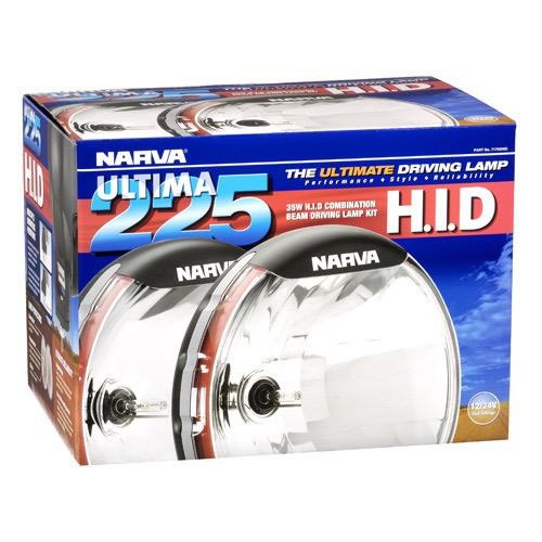Narva Ultima 225 H.I.D Combination Driving Light Kit 12/24 Volt 35W with L.E.D Position Light - 225mm dia.