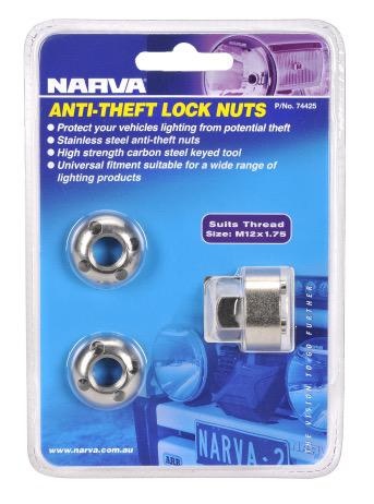 Narva Anti-theft Lock Nuts - Size M12 x 1.75