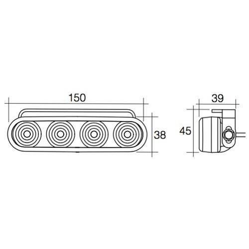 Narva 9-33V L.E.D Daytime Running Light Kit with Park Function and Adjustable Bracket