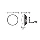 Narva 9-33V 5 3/4" (146mm) L.E.D High Beam and Direction Indicator Headlamp Insert