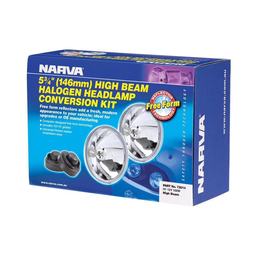 Narva H1 5 3/4" (146mm) 12V 100W High Beam Free Form Halogen Headlamp Conversion Kit