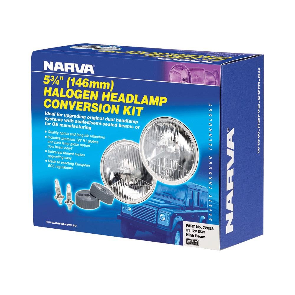 Narva H1 5 3/4" (146mm) 12V 100W High Beam Halogen Headlamp Conversion Kit