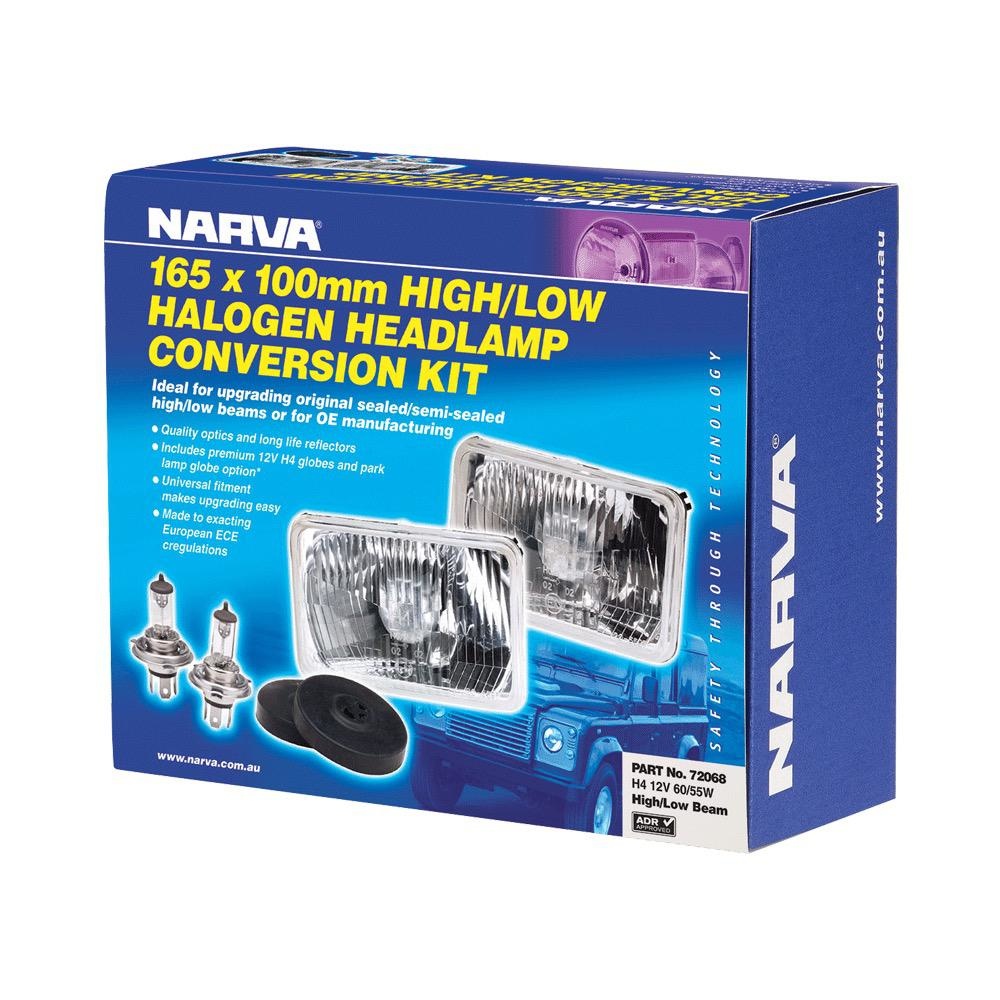 Narva H1 165 x 100mm 12V 100W High Beam Halogen Headlamp Conversion Kit
