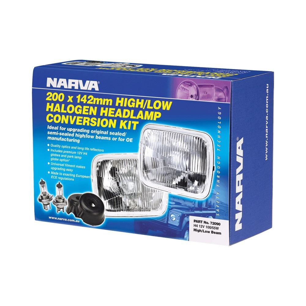 Narva H4 200 x 142mm 12V 60/55W High/Low Beam Halogen Headlamp Conversion Kit