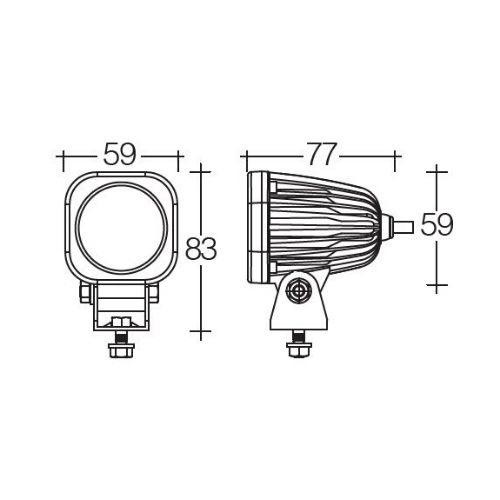 Narva 9-32V L.E.D Work Lamp Spot Beam - 1000 Lumens