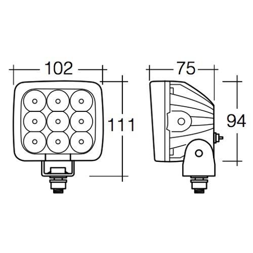 Narva 9-32V L.E.D Work Lamp Flood Beam - 2200 Lumens