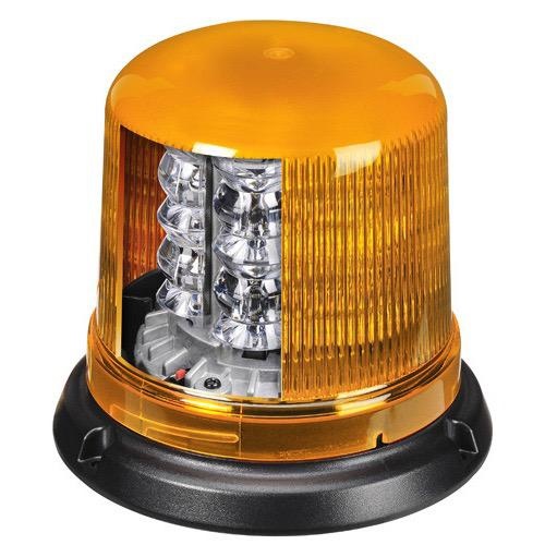 Narva Class 1 - Eurotech L.E.D Strobe/Rotator Light (Amber) w/ 6 Selectable Flash Patterns, Flange Base, 12/24V