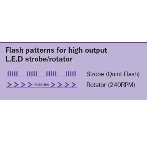 Narva Pulse High Output L.E.D Strobe/Rotator Light w/ 2 Selectable Flash Patterns, Flange Base, 12/24V