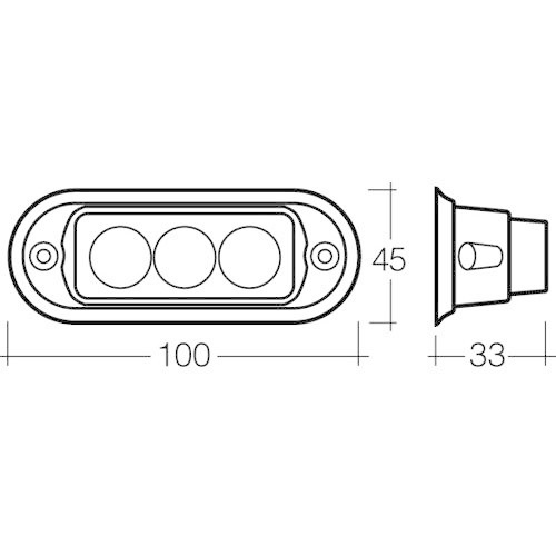 Narva 12/24V High Powered L.E.D Warning Light 3 x 1 Watt L.E.Ds w/ Multiple Flash Patterns