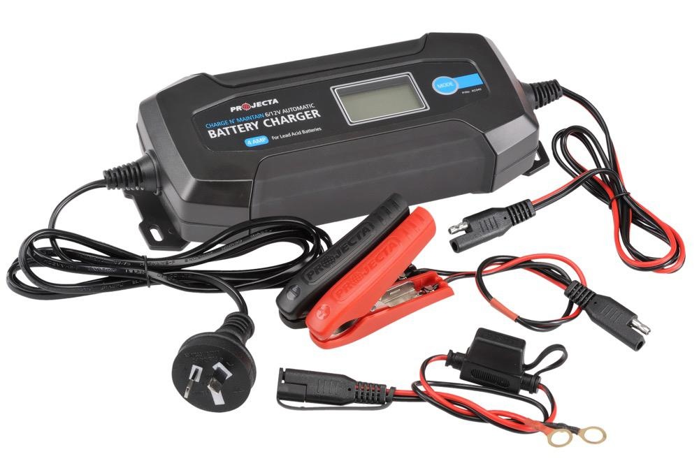 Projecta 6/12V Automatic 4 Amp - 8 Stage Battery Charger