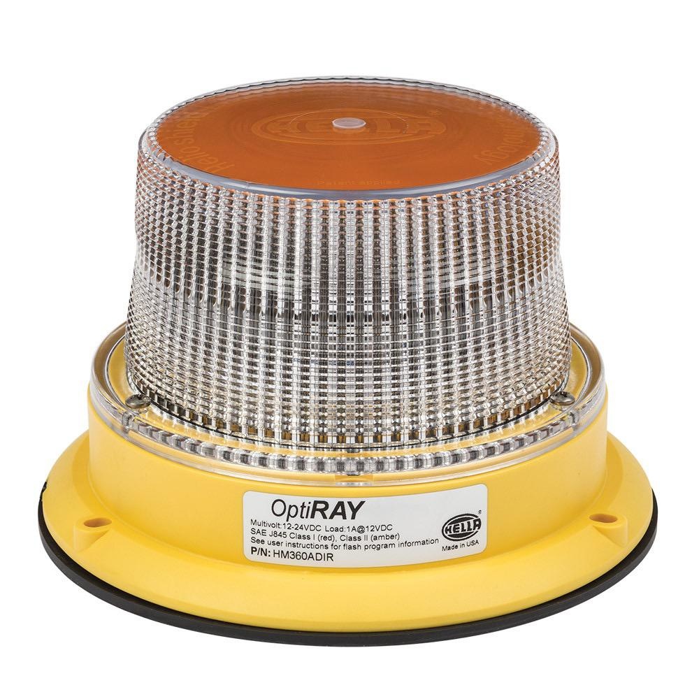 Hella LED Warning Beacon - OptiRAY Series - Fixed Mount, Multivolt