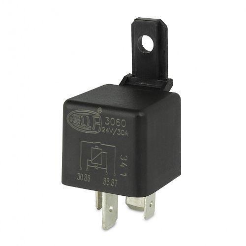 Hella Normally Open Mini Relay w/ Diode - 24V DC - 4 Pin - Max Load: 30A