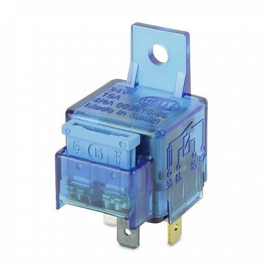 Hella Normally Open Fused Relay - 24V DC - 4 Pin - Max Load: 15A w/ 15A Fuse