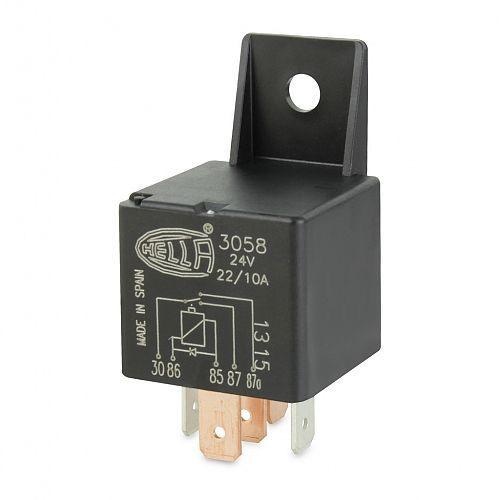 Hella Change-Over Relay w/ Diode - 24V DC - 5 Pin - Max Load: 30-87, 22A/30-87a, 10A