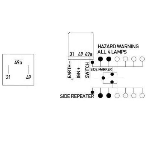 Hella Electronic Flasher Unit - 3 Pin - 12V DC