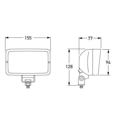 Hella FF Single Beam - Close Range - White Housing