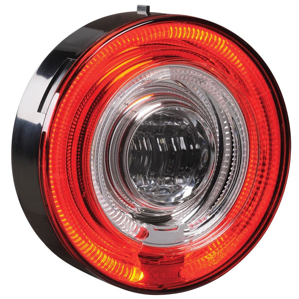 Narva 9-33V Model 57 L.E.D Rear Stop Lamp (Red) w/ Tail Ring (Red), 0.15m Lead w/ AMP Connector
