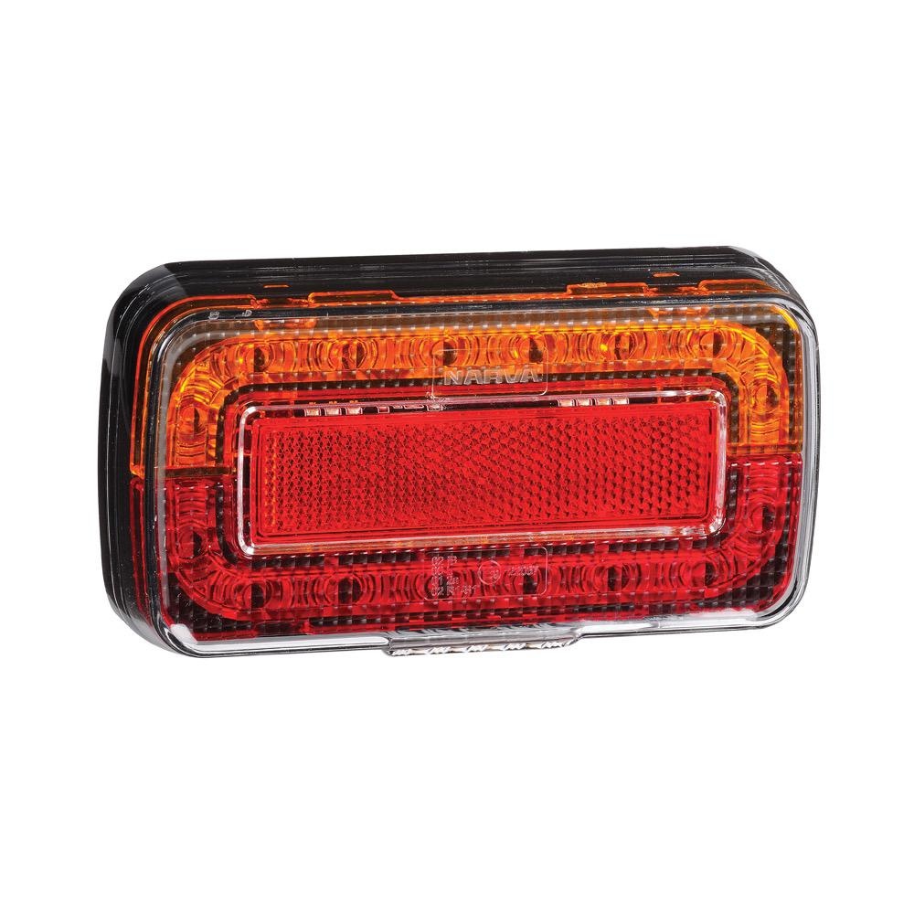 Narva 12V Model 37 L.E.D Slimline Rear Stop/Tail, Direction Indicator w/ Licence Plate Lamp, In-Built Retro Reflector & 0.5m Cable w/ Connector