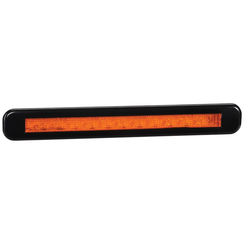 Narva 9-33V Model 39 L.E.D Rear Direction Indicator Lamp (Amber) w/ 0.15m Hard-Wired Cable & Black Cover - Blister Pack